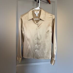 Talbots Petites 100% Silk Button-Down Blouse - Size p6